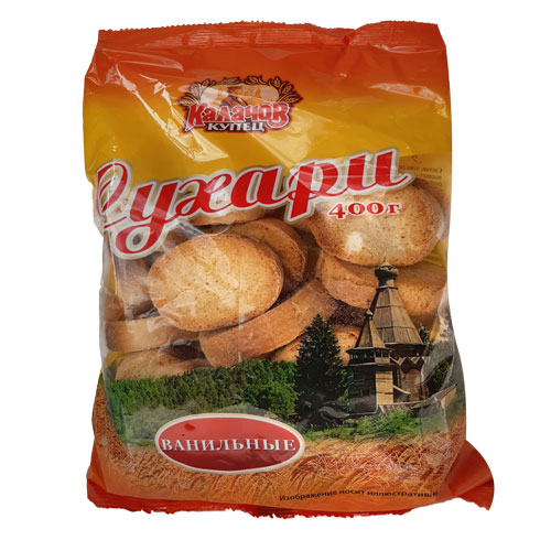 Сухари сдобные пшеничные ванильные, ТМ "Калачов купец"