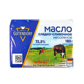 Масло сладко-сливочное несоленое "Крестьянское" с м.д.ж. 72,5% , высший сорт, ТМ "Gutendorf"