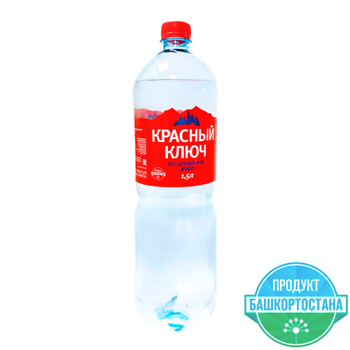 Природная питьевая вода из подземных источников газированная "Красный ключ"