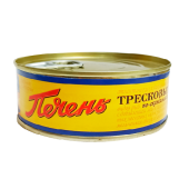 Рыбные консервы "Печень атлантических и дальневосточных тресковых видов рыб по-скандинавски с добавлением молок дальневосточных лососевых видов рыб" ТМ "Морской котик"