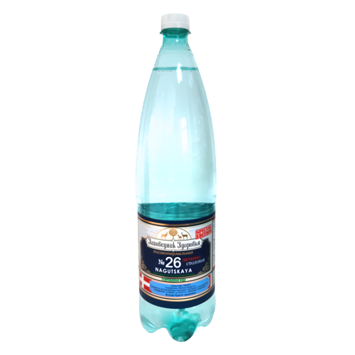 Вода минеральная питьевая природная лечебно-столовая "Нагутская-26" гидрокарбонатная натриевая, газированная, ТМ "Заповедник здоровья"