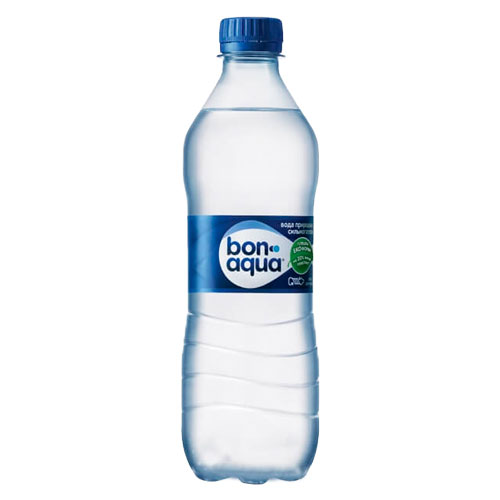 Вода чистая питьевая, газированная первой категории "Bon Aqua"