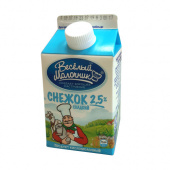 Напиток кисломолочный сладкий "Снежок", ТМ "Веселый молочник", упаковка: Elopak, с м.д.ж. 2,5 %