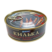 Рыбные консервы стерилизованные "Килька балтийская(шпрот) неразделанная в томатном соусе "Чили" ТМ "БАРС"