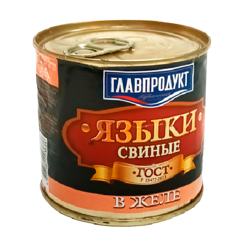 Консервы мясные из субпродуктов "Языки свиные в желе" ТМ "Главпродукт"