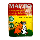 Масло сливочное "Краснобаковское", с м.д.ж. 72,5%