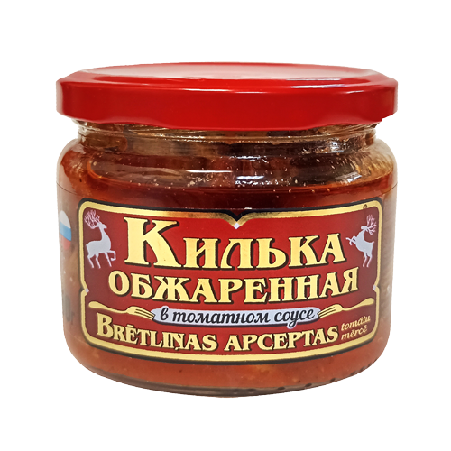 Рыбные консервы стерилизованные "Килька каспийская неразделанная обжаренная в томатном соусе"  ТМ "Вкусные консервы"