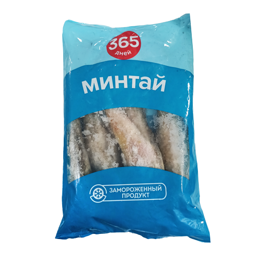 Минтай мороженый непотрошеный обезглавленный ТМ "365 дней"