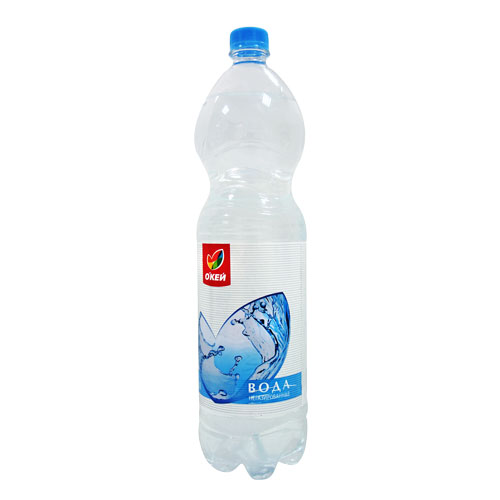 Вода питьевая первой категории "ЭКОЛАЙФ" (ECOLIFE) ТМ "О'Кей" артезианская,очищенная, негазированная