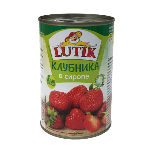 Клубника в сиропе консервированная, ТМ "Lutik"