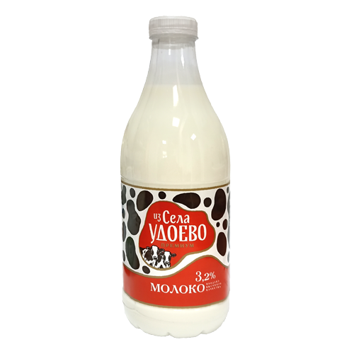 Молоко питьевое пастеризованное с м.д.ж. 3,2% ТМ "Из села Удоево"