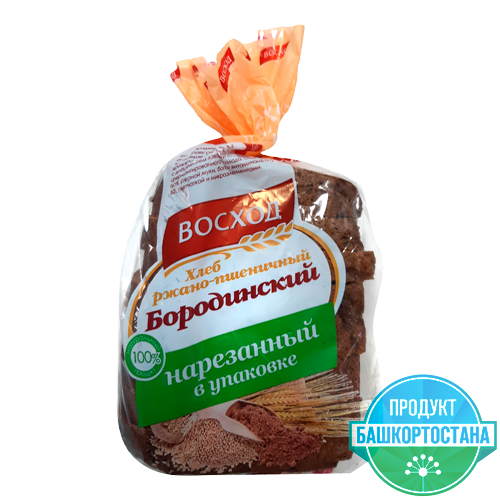 Хлеб ржано-пшеничный "Бородинский" нарезанный, ТМ "Восход"