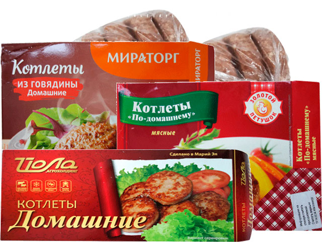 Полуфабрикаты мясные рубленные - котлеты "Домашние"