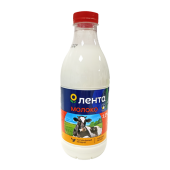 Молоко питьевое пастеризованное с м.д.ж. 3,2 %ТМ "ЛЕНТА",