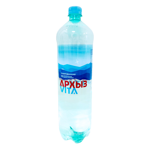 Вода минеральная природная питьевая столовая "Архыз Vita", газированная. Гидрокарбонатная натриево-магниево-кальциевая, ТМ "Архыз"