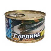 Консервы рыбные натуральные стерилизованные "Сардина атлантическая натуральная с добавлением масла" ТМ "Рецепты моря"