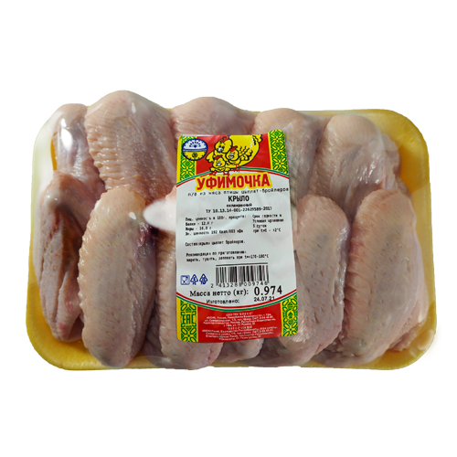 Полуфабрикат из мяса цыплят-бройлеров, Крыло охлажденное, ТМ "Уфимочка"