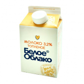 Молоко питьевое топленое м.д.ж. 3,2%, ТМ "Белое облако"