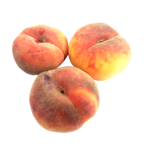 Свежие персики плоские
