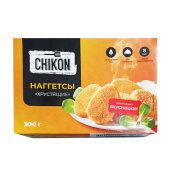 Полуфабрикат из мяса птицы рубленый, формованный, глубокозамороженный, в панировке Наггетсы "Хрустящие" ТМ "Chikon"