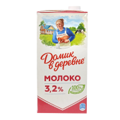 Молоко питьевое ультрапастеризованное с м.д.ж. 3,2 % ТМ "Домик в деревне"