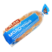 Батон "Молочный" нарезанный в упаковке ТМ "СМАК вкусный хлеб"