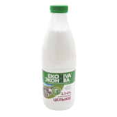 Молоко питьевое цельное пастеризованное с м.д.ж. 3,3-6% ТМ "ЭКОНИВА"