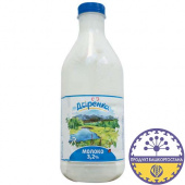 Молоко питьевое пастеризованное "Российское"  с м.д. ж.  3,2 % ТМ "Даренка", полимерная бутылка, масса нетто 930 г