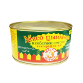 Консервы мясные "Мясо цыпленка в собственном соку" ТМ "Золотой петушок"