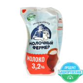 Молоко питьевое пастеризованное с м.д.ж. 3,2%, ТМ "Молочный фермер", упаковка Ecolean Air