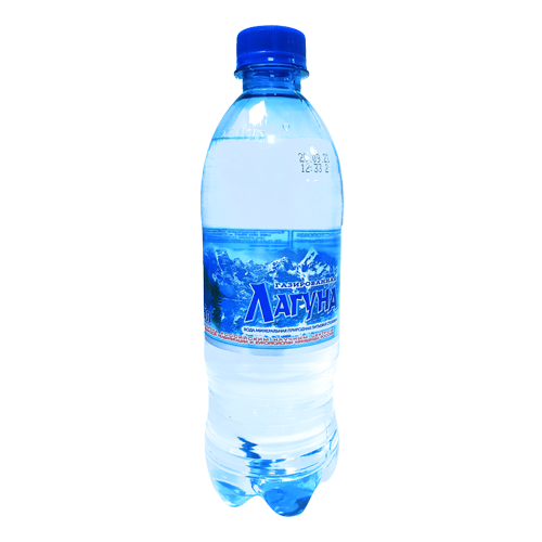Вода минеральная природная питьевая столовая сульфатно-гидрокарбонатная магниево-кальциево-натриевая газированная, ТМ"Лагуна"