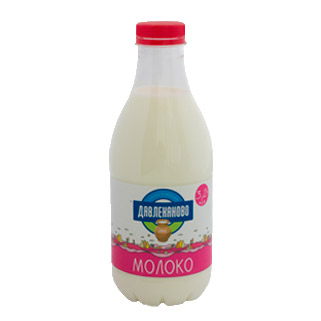 Молоко питьевое пастеризованное с м.д.ж. 3,2% ТМ "Давлеканово", упаковка - пластиковая бутылка, 930 мл. - 