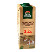 Молоко питьевое ультрапастеризованное с м.д.ж 3,2 % ТМ "Село Зеленое"
