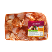 Шашлык охлажденный. Полуфабрикат из мяса цыплят-бройлеров в маринаде, мясокостный ТМ "МИРАТОРГ"