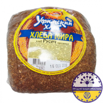Хлеб Мира, Хлеб Русич нарезанный, ТМ "Уфимский хлеб" - 4607060153071