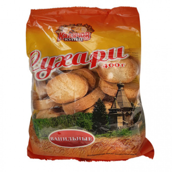 Сухари сдобные пшеничные ванильные, ТМ "Калачов купец" - 4660001807761