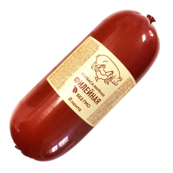 Колбаса вареная из мяса цыплят-бройлеров  третьего сорта "Филейная", ТМ "Лента" - 