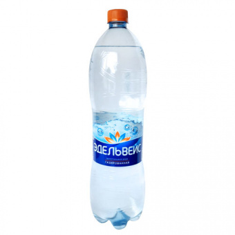 Вода минеральная природная питьевая лечебно-столовая "Эдельвейс" газированная хлоридно-сульфатная натриевая - 4603334000201