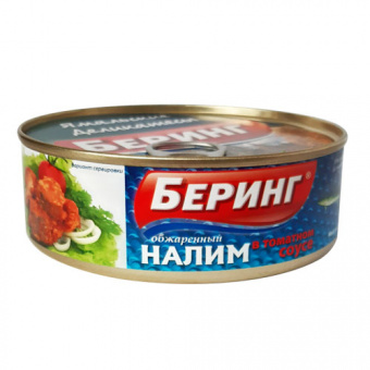 Обжаренный Налим в томатном соусе ТМ "Беринг" - 4005489341541
