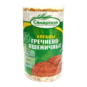 Хлебцы "Самарские" гречнево -пшеничные хрустящие зерновые бездрожжевые - 4 607 018 270 232