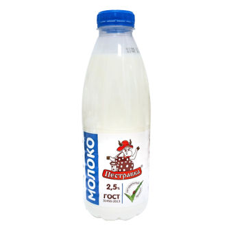 Молоко питьевое пастеризованное с м.д.ж. 2,5% ТМ "Пестравка" - 4 607 002 650 798