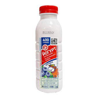 Йогурт с ароматом черники с м.д.ж. 2,5% ТМ "Маслозавод Нытвенский" - 4 620 006 671 552
