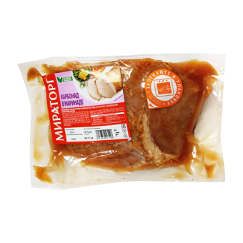 Полуфабрикат мясной крупнокусковой бескостный, категории А, охлажденный. Карбонад в маринаде ТМ "Мираторг" - 