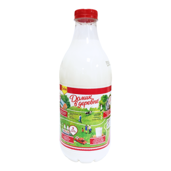 Молоко питьевое цельное пастеризованное "Отборное" с мдж 3,4-4% ТМ "Домик в деревне" - 4 690 228 027 130