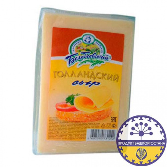 Сыр "Голландский" ТМ "Белебеевский" м.д.ж. 45 %, в полиэтиленовой упаковке. - 