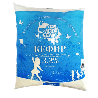 Кефир с м.д.ж. 3,2% ТМ "Белым бело" - 4 607 109 260 654