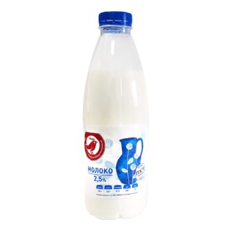 Молоко питьевое пастеризованное с мдж 2.5% ТМ "Ашан" - 4 690 363 082 605