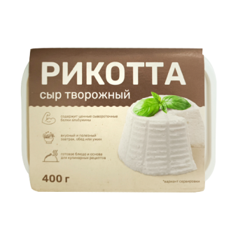 Сыр творожный "Рикотта" из коровьего молока, с м.д.ж. в сухом веществе 30% - 4 610 117 742 289