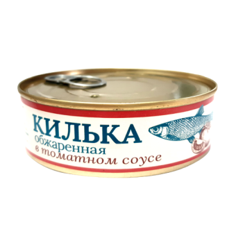 Консервы рыбные стерилизованные "Килька балтийская (шпрот) неразделанная обжаренная в томатном соусе", ТМ "Вкусвилл" - 