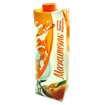 Напиток сывороточно-молочный стерилизованный, обезжиренный, с соком, обагащенный витаминами, со вкусом персик-м. ТМ "Мажитэль" - 4607025399810